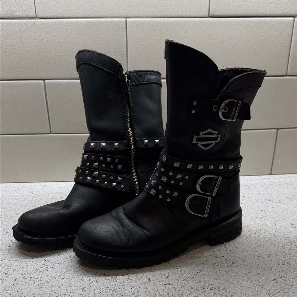 Harley-Davidson Black Leather Boots